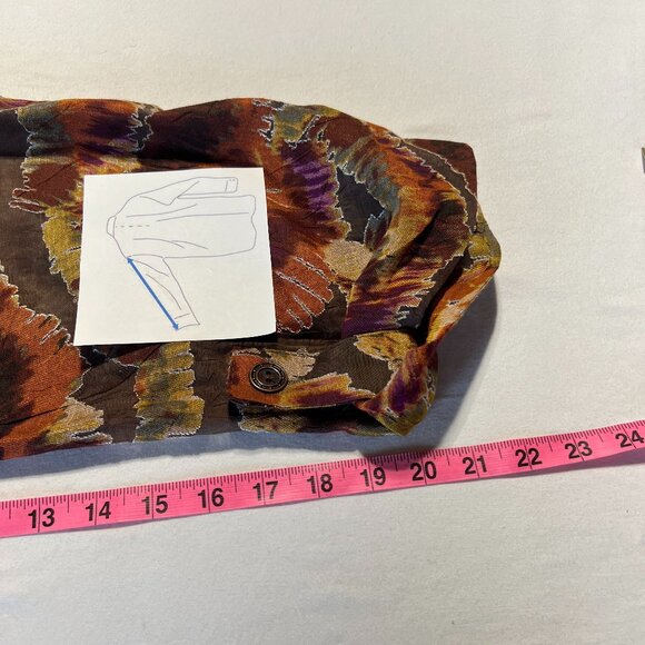 Ruby Rd Woman Plus Size 20W Abstract Print Button-Down Blouse - Picture 11 of 11